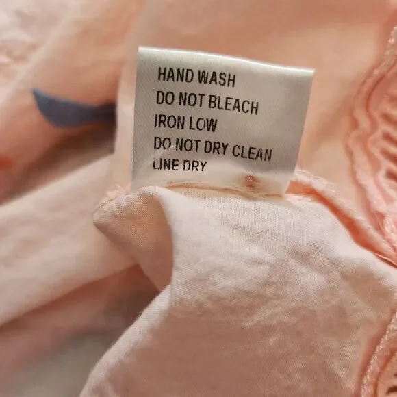 A dip of Darling Women's Dress Floral Embroidered Pink Medium Delicate Feminine - Picture 13 of 13